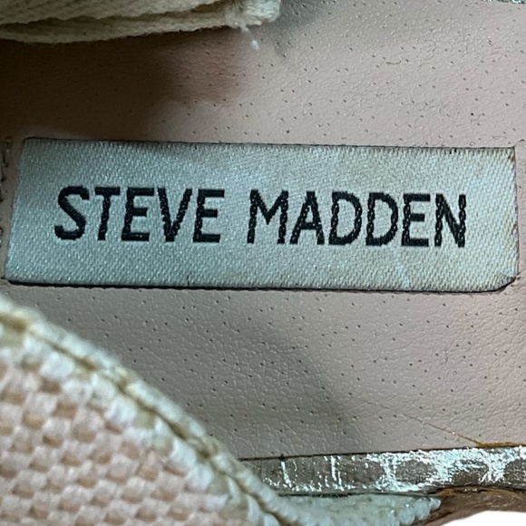 STEVE MADDEN Espadrille Flats Man Made and Genuine Leather Combo Sz 9.5 - Picture 7 of 10